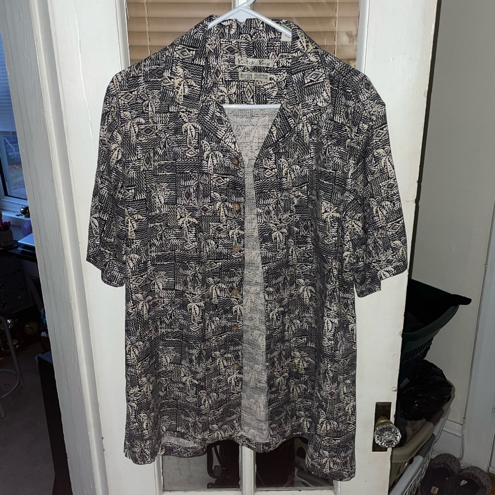 Batik Bay Black and White Hawaiian Shirt